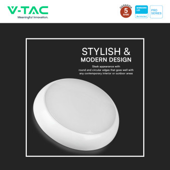 Plafoniera LED 20W SMD Samsung IP65 IK08 3in1 CCT V-Tac Pro