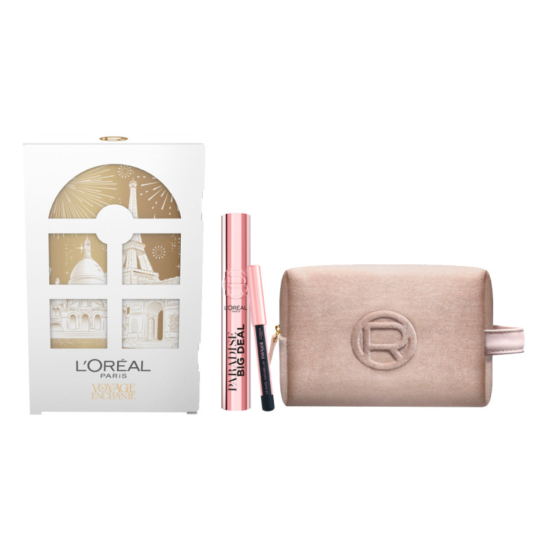 L'Oréal Paris Voyage Enchanté Paradise Set Regalo Natale Mascara Matita Pochette