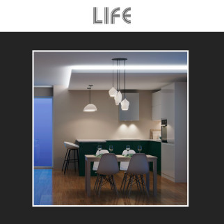 Life Lampadina LED E27 7W Goccia A60 Filament in Vetro Trasparente