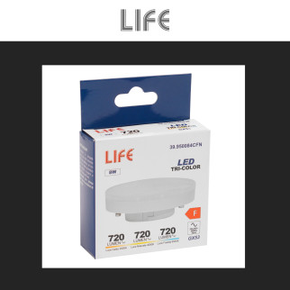 Lampadina LED GX53 8W Disc SMD CCT Changing Color 3in1 Life