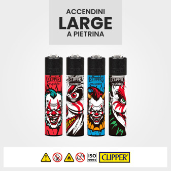 Clipper Large Accendino a Pietrina Lovely Clowns 48 Accendini