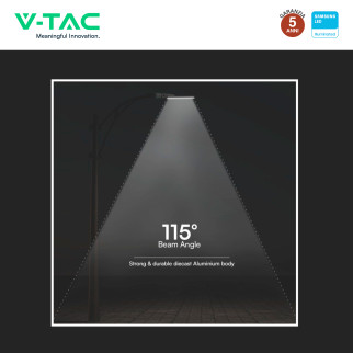 V-Tac VT-169ST-S Lampada Stradale LED Samsung SMD IP65 Grigio