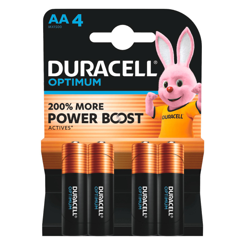 Batterie Stilo AA 1,5V Power Boost - 4pz Duracell Optimum
