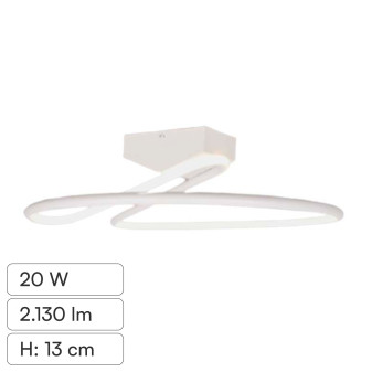 V-Tac VT-7763 Lampadario LED a Superficie 20W SMD Colore Bianco