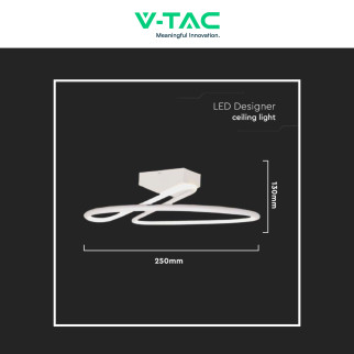 V-Tac VT-7763 Lampadario LED a Superficie 20W SMD Colore Bianco