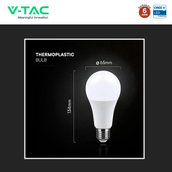V-Tac Lampadina LED E27 17W Goccia A65 SMD Opaca