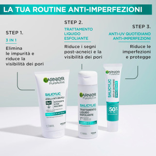 PureActive Salicylic Argilla Anti-Brufoli Trattamento 3in1 Garnier