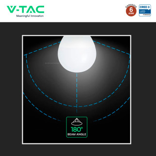 V-Tac VT-270 Lampadina LED E14 6,5W MiniGlobo P45 SMD Chip CREE