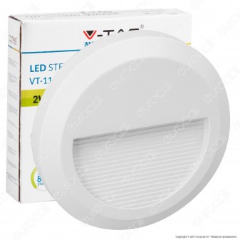 V-Tac VT-1142 Faretto Segnapasso LED a Montaggio Superficiale Rotondo