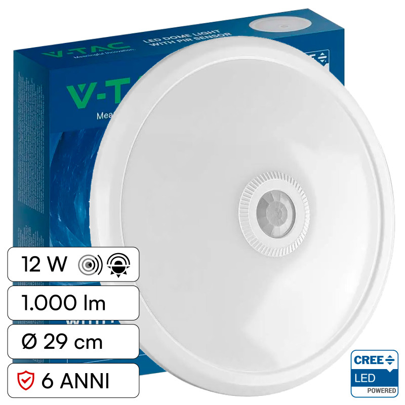 V-Tac VT-13 Plafoniera LED Rotonda 12W SMD Chip CREE