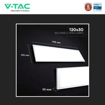 V-Tac Pro VT-6147 6 Pannelli LED CREE Rettangolari 120x30 40W