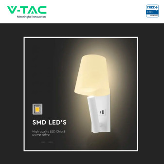 V-Tac VT-88062 Lampada LED da Muro 2W SMD Chip CREE Applique