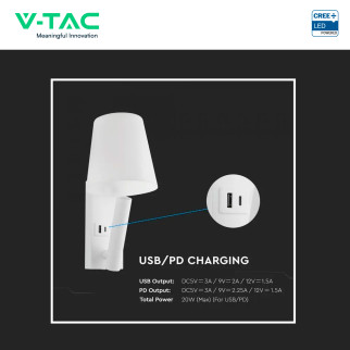 V-Tac VT-88062 Lampada LED da Muro 2W SMD Chip CREE Applique