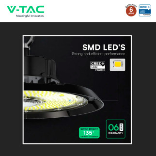 V-Tac VT-91202 Lampada Industriale LED UFO 200W SMD Chip CREE High Bay
