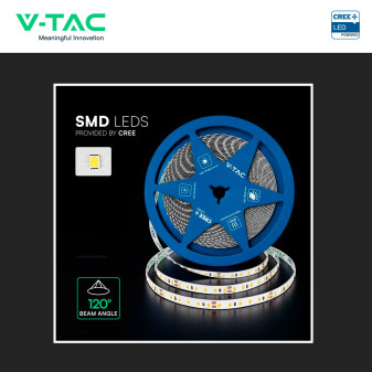 V-TAC VT-2835 120 Striscia LED 10W/m SMD Chip CREE 24V 10m