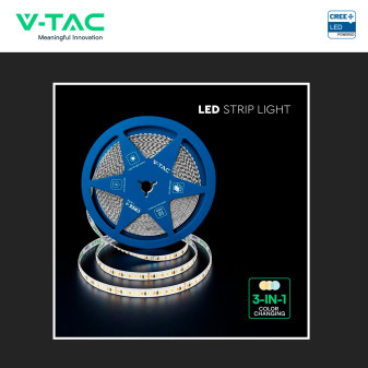 V-Tac Striscia LED Flessibile 15W/m 3in1 SMD Chip CREE 24V 8m