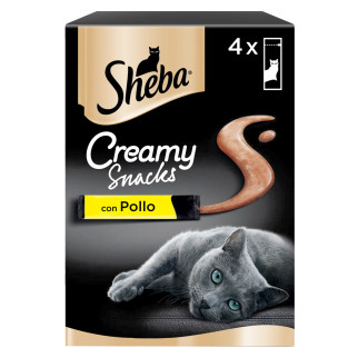 Sheba Creamy Snacks con Pollo per Gatti 4x