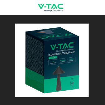 V-Tac VT-10117 Lampada LED da Tavolo 3W 3in1 Ricaricabile Dimmerabile