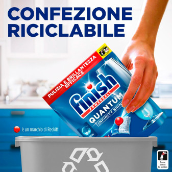 Finish Powerball Quantum Infinity Shine Detersivo al Limone 56 Tabs XL