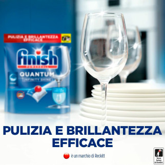 Finish Powerball Quantum Infinity Shine Detersivo al Limone 56 Tabs XL