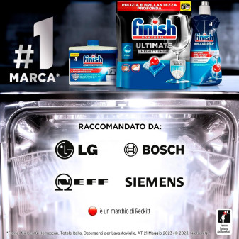 Finish Powerball Ultimate Infinity Shine Detersivo Lavastoviglie 53 Tabs