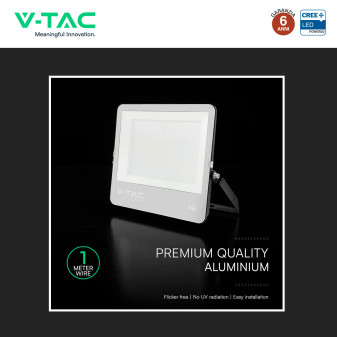 Faro LED 300W SMD Chip CREE IP65 Colore Nero VT-44003