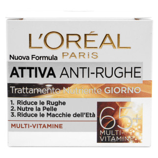 Attiva Anti-Rughe Crema Nutriente Giorno Multi-Vitamine 65+ L'Oréal