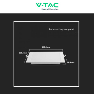 VT-61018 Mini Pannello LED Quadrato 18W SMD da Incasso V-Tac