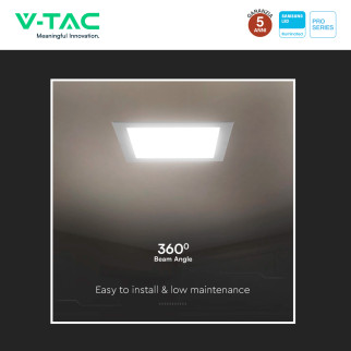 V-Tac Pro VT-61018 Pannello LED Quadrato 18W SMD Chip Samsung