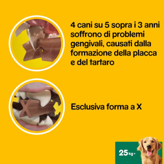 42 Stick per Igiene Orale del Cane Pedigree Dentastix Large
