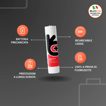 Batterie Ricaricabili Hybrio 2xAAA/HR03 Ni-MH 1,2V 900mAh 1,2V Uniross