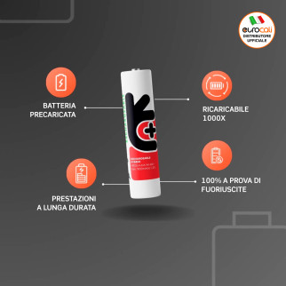 Batterie Ricaricabili Hybrio 2xAAA/HR03 Ni-MH 1,2V 900mAh 1,2V Uniross