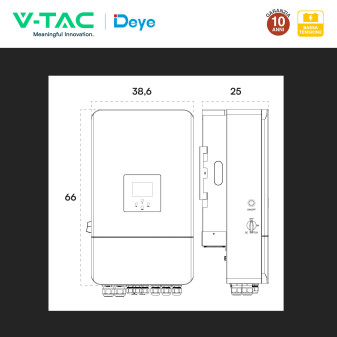 V-Tac Deye Inverter Trifase On-Grid / Off-Grid 6kW IP65