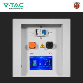 V-Tac Batteria BMS LiFePO4 51,2V 314Ah 16,07kWh Garanzia 10 Anni