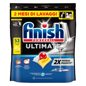 Finish Powerball Ultimate Detersivo Lavastoviglie 53 Tabs