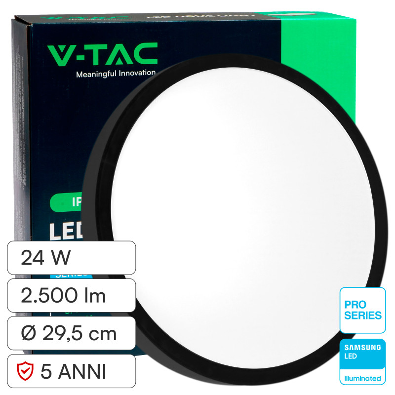 V-Tac Pro VT-8624 Plafoniera LED Rotonda 24W SMD Chip Samsung IP44