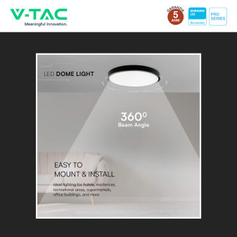 V-Tac Pro VT-8624 Plafoniera LED Rotonda 24W SMD Chip Samsung IP44