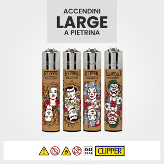 Clipper Large Accendino a Pietrina Pure All In 48 Accendini