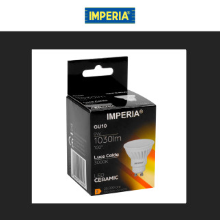Imperia Lampadina LED GU10 9W Faretto PAR16 in Ceramica