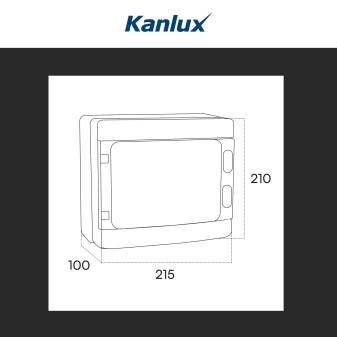 Kanlux Ideal Centralino da Parete 1x8P Resistenza Raggi UV IK10 IP65