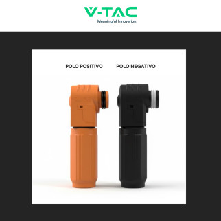 Connettori Potenza Arancione Nero 120A per Batterie V-Tac 11377