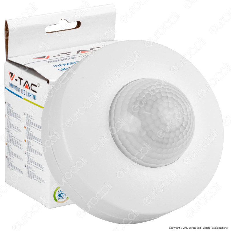 V-Tac VT-8049 Sensore di Movimento a Infrarossi per Lampadine - SKU