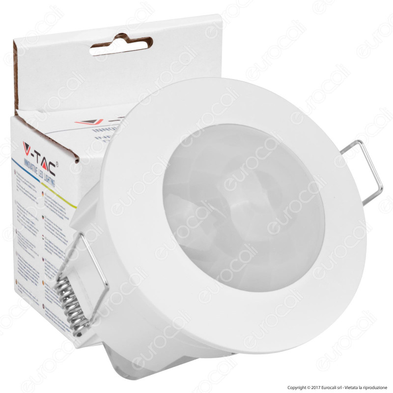 V-Tac VT-8049 Sensore di Movimento a Infrarossi per Lampadine - SKU