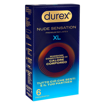 Preservativi Durex Nude Sensation XL Premium No Latex 6pz