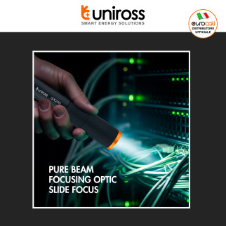 Uniross GX200 Torcia LED 5W 300lm Multifunzione Ricaricabile IPX4