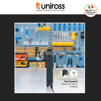 Uniross Torcia da Lavoro 4W Pieghevole Ricaricabile Multi-Uso