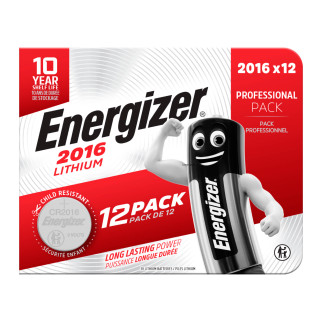 Energizer Lithium Pile a Bottone CR2016 3V 12 Batterie