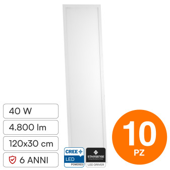 V-Tac VT-61045 10 Pannelli LED CREE Rettangolare 120x30 40W