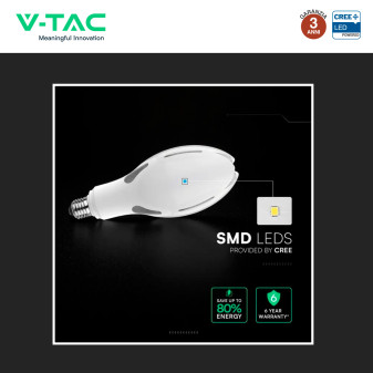 V-Tac Lampadina LED E27 36W  Oliva SMD CREE