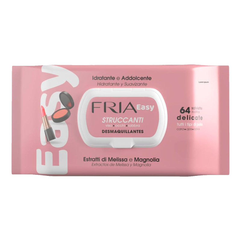 Salviette Struccanti Easy Delicate per Occhi Viso Labbra - 64pz Fria